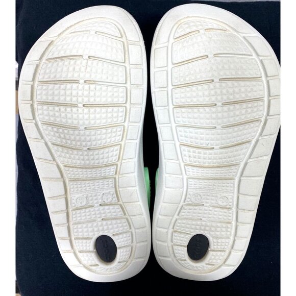 CROCS Lite Ride Clog Shoes Green/White Memory Foam Insole Breathable W8, M6 EUC - Picture 6 of 9